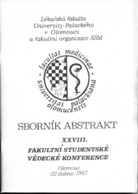 LF Sborník abstrakt Olomouc 1987