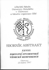 LF Sborník abstrakt Olomouc 1987