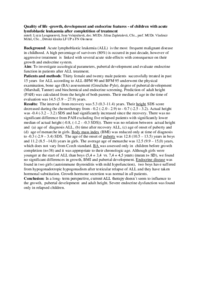 Acute lymfoblastic leukaemia (2005)